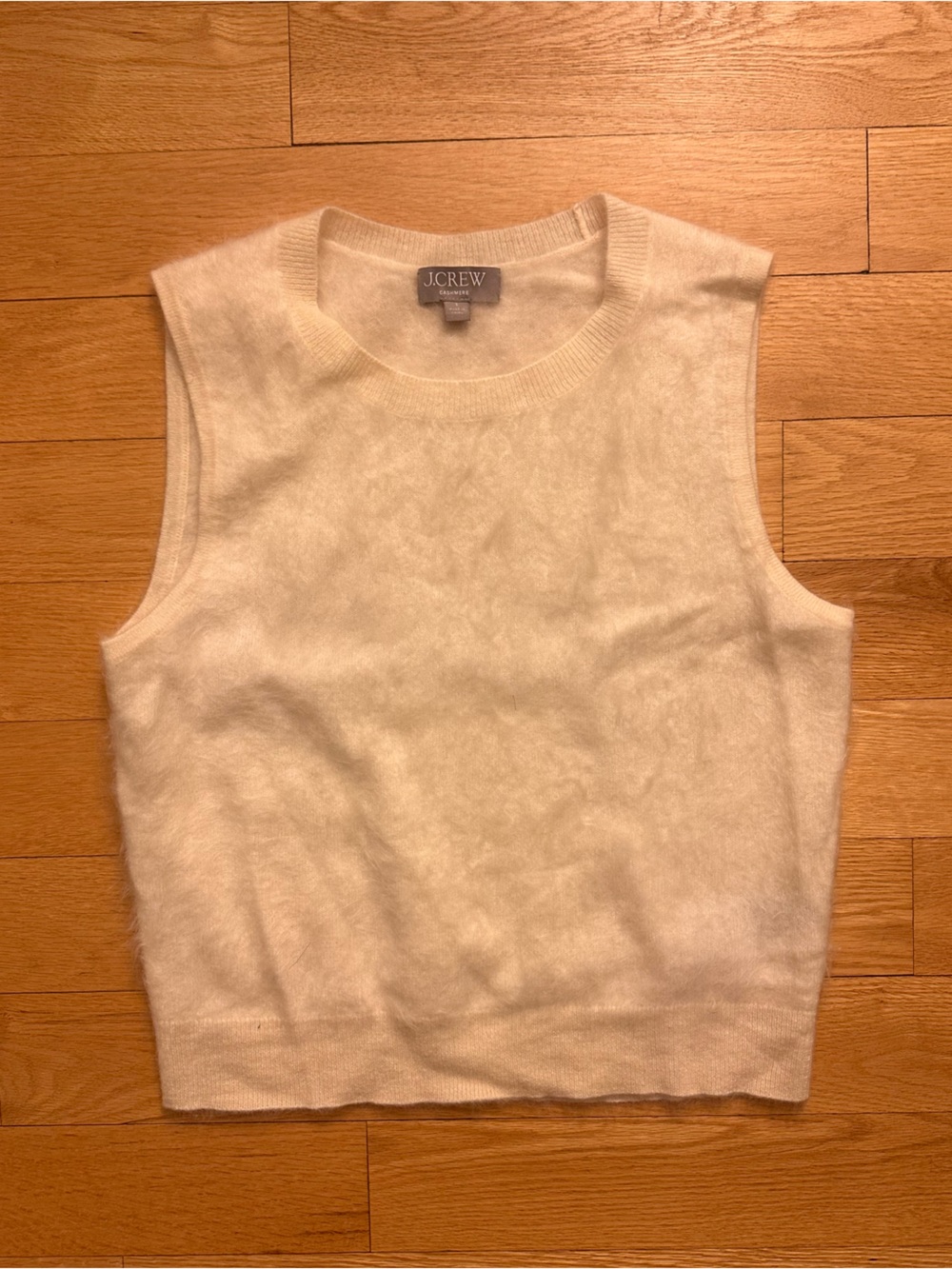 J. Crew women’s cashmere Cream Sleeveless Sweater Tank